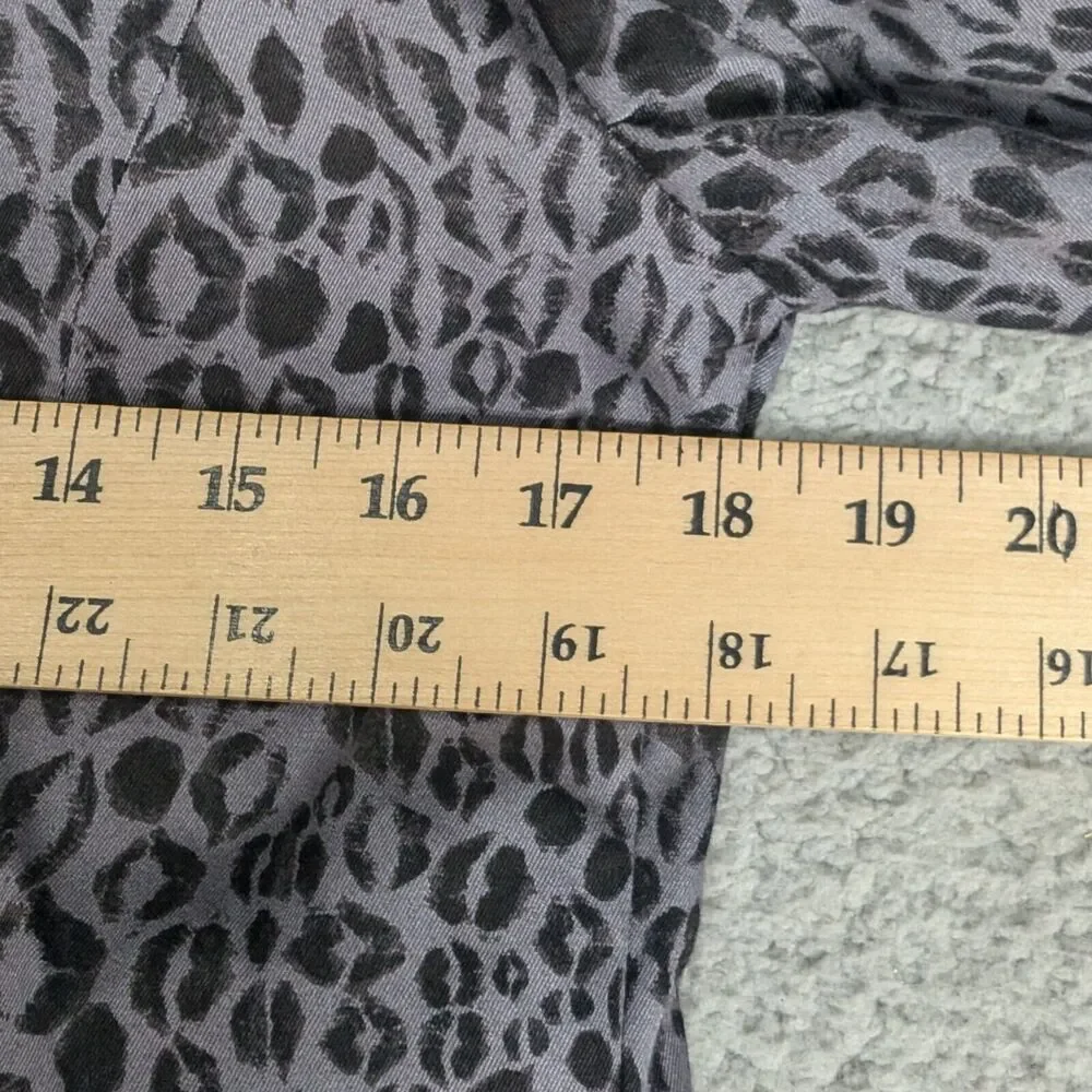 Kirna Zabete Jacket Womens Size Medium Black Grey Animal Print Trench